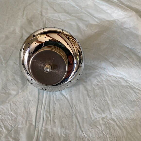 Ethan Allen 2 sets of finials brushed nickel and mercury glass w/ black speckles - Picture 9 of 12